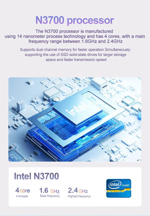 Planet Gates 15.6" Ultra Slim Laptop 16GB RAM 2TB SSD Intel N3700 Notebook Gamer  1920*1080  Display Office Study Computer PC Windows 11 Pro