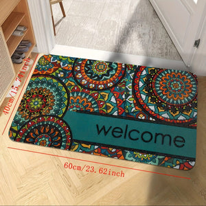 Planet Gates 15.74*23.62in/40*60cm 1pc Bohemian Stylish Doormat, Retro Pattern Carpet, Machine Washable Rug, Suitable For Home Decor Room Accessories Bedroom Living Room Reading Room Bedside Accessories