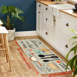Planet Gates 15.75*47.24in/40*120cm 1pc, Soft Kitchen Rug, Cushioned Anti-Fatigue Kitchen Rug, Waterproof Non-Slip Kitchen Rugs Set, Runner Rug, Bedside Rug, Super Absorbent Machine Washable Carpet For Farmhouse Kitchen Home Office Sink Laundry