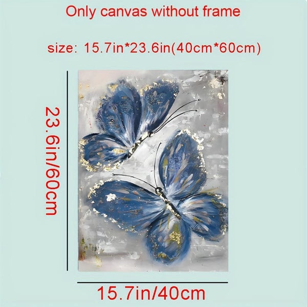 Planet Gates 15.7in*23.6in/40cm*60cm 3pcs, Luxury Flower Butterfly Oil Painting Wall Art Canvas Painting for Living Room Decor - 15.7x23.6in/40cmx60cm - No Frame Required