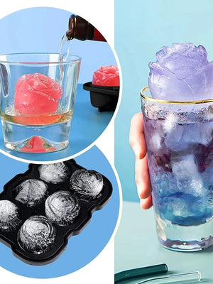 Planet Gates 15 grid Cube Diamond Rose Shaped Ice Cube Mould Food Grade Silicone Square Round Ice Cube Maker Tray High Quality Mold For Bar Making Drinks