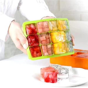 Planet Gates 15 Grid Silicone Ice Cube Mold Big Square Ice Cube Tray Mold Ice Cube Maker Non-toxic Durable Bar Pub Wine Ice Blocks Maker