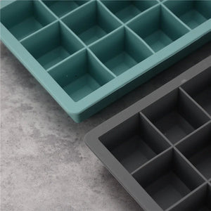 Planet Gates 15 Grid Silicone Ice Cube Mold Big Square Ice Cube Tray Mold Ice Cube Maker Non-toxic Durable Bar Pub Wine Ice Blocks Maker