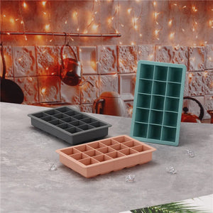 Planet Gates 15 Grid Silicone Ice Cube Mold Big Square Ice Cube Tray Mold Ice Cube Maker Non-toxic Durable Bar Pub Wine Ice Blocks Maker