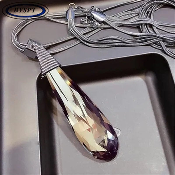 Planet Gates 15 Women Pendant Necklaces Drop Long Paragraph Sweater Chain  Decorative Crystal Necklace Pendant