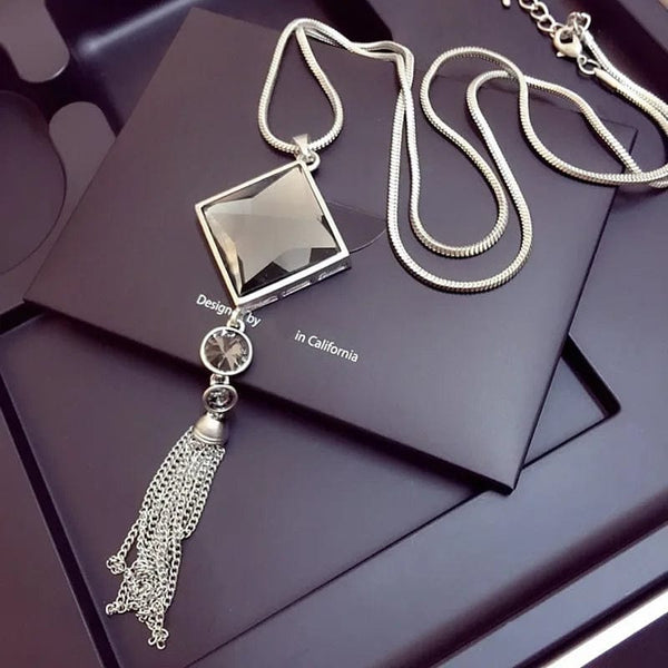 Planet Gates 15 Women Pendant Necklaces Drop Long Paragraph Sweater Chain  Decorative Crystal Necklace Pendant