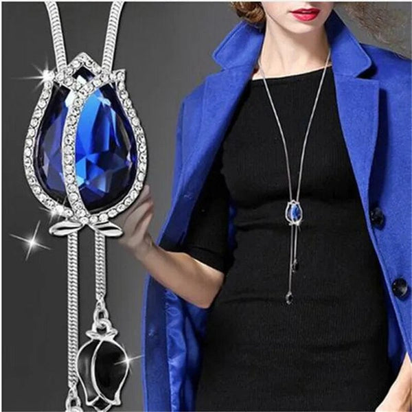 Planet Gates 15 Women Pendant Necklaces Drop Long Paragraph Sweater Chain  Decorative Crystal Necklace Pendant