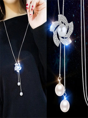 Planet Gates 15 Women Pendant Necklaces Drop Long Paragraph Sweater Chain  Decorative Crystal Necklace Pendant