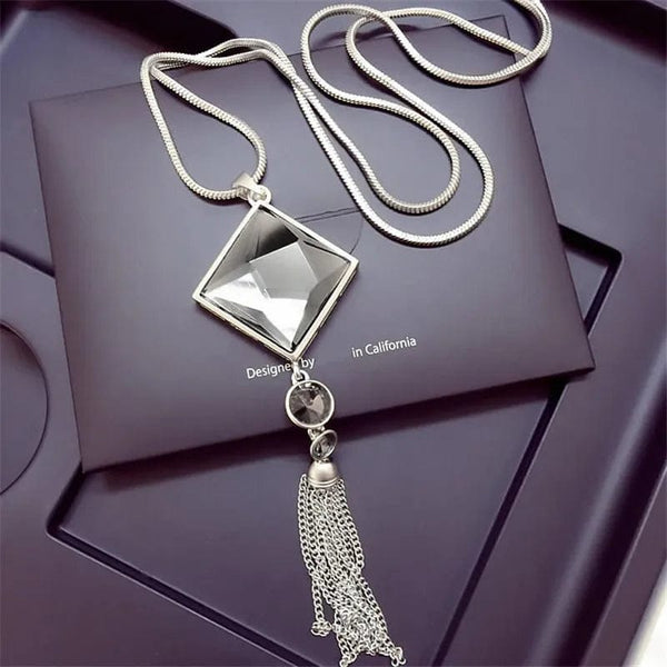 Planet Gates 15 Women Pendant Necklaces Drop Long Paragraph Sweater Chain  Decorative Crystal Necklace Pendant