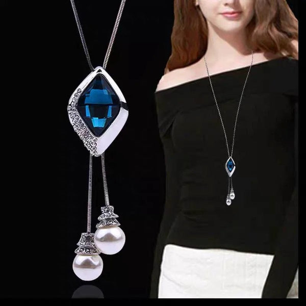 Planet Gates 15 Women Pendant Necklaces Drop Long Paragraph Sweater Chain  Decorative Crystal Necklace Pendant