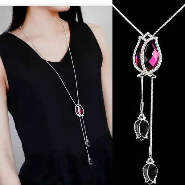 Planet Gates 15 Women Pendant Necklaces Drop Long Paragraph Sweater Chain  Decorative Crystal Necklace Pendant