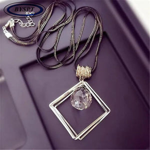 Planet Gates 15 Women Pendant Necklaces Drop Long Paragraph Sweater Chain  Decorative Crystal Necklace Pendant