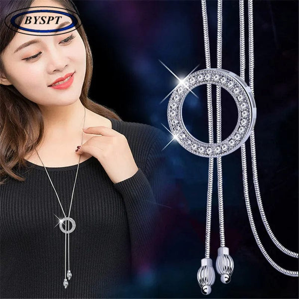 Planet Gates 15 Women Pendant Necklaces Drop Long Paragraph Sweater Chain  Decorative Crystal Necklace Pendant