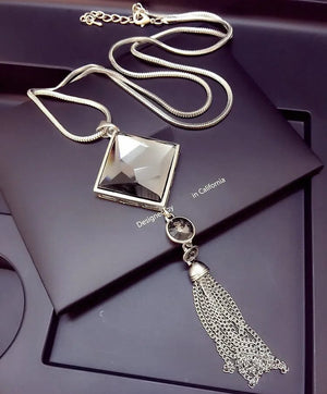 Planet Gates 15 Women Pendant Necklaces Drop Long Paragraph Sweater Chain  Decorative Crystal Necklace Pendant