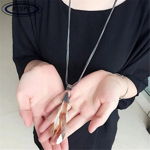 Planet Gates 15 Women Pendant Necklaces Drop Long Paragraph Sweater Chain  Decorative Crystal Necklace Pendant