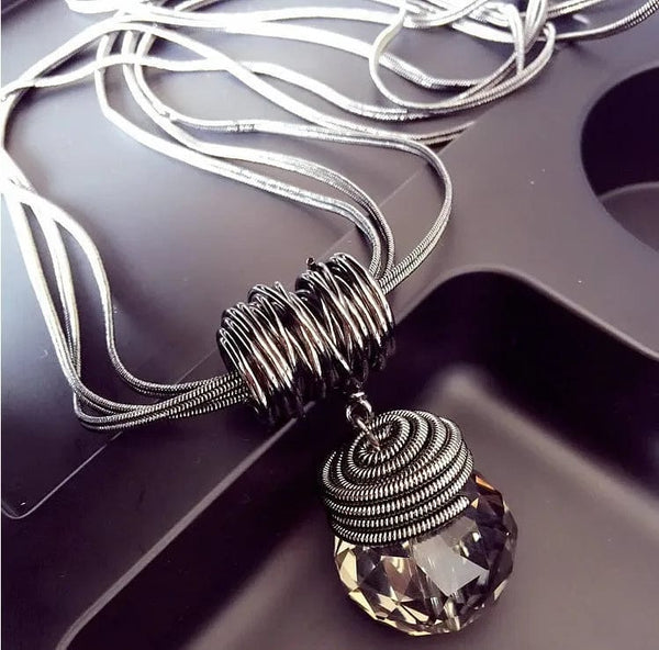 Planet Gates 15 Women Pendant Necklaces Drop Long Paragraph Sweater Chain  Decorative Crystal Necklace Pendant