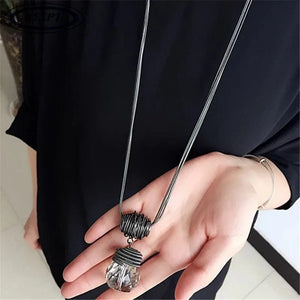 Planet Gates 15 Women Pendant Necklaces Drop Long Paragraph Sweater Chain  Decorative Crystal Necklace Pendant