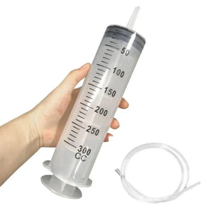Planet Gates 150/200/250/300/500ml Large Capacity Syringes With 1m Hose Pet Feeding Measuring Pump Hydroponics Nutrient Big Syringe