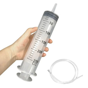 Planet Gates 150/200/250/300/500ml Large Capacity Syringes With 1m Hose Pet Feeding Measuring Pump Hydroponics Nutrient Big Syringe