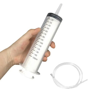 Planet Gates 150ml 150/200/250/300/500ml Large Capacity Syringes With 1m Hose Pet Feeding Measuring Pump Hydroponics Nutrient Big Syringe