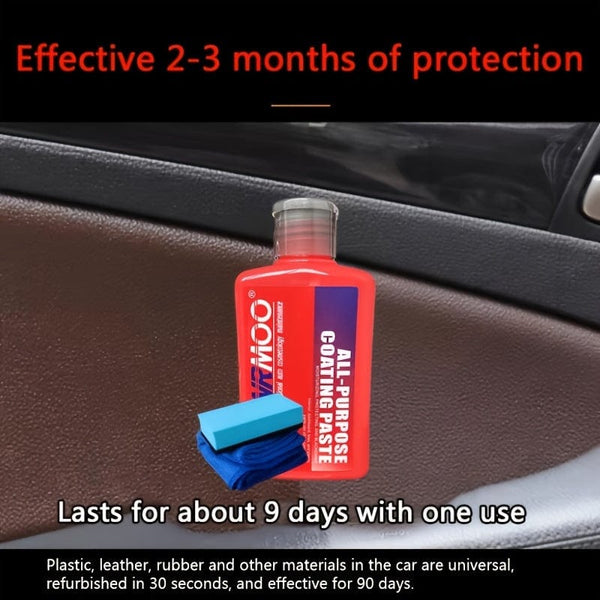 Planet Gates 150ml 150ml Car Plastic Repair Coating Agent, Car Plastic Rubber Exterior Repair Agent, Cleaning Brush Repair Agent, Bright Sealing Brightening Agent