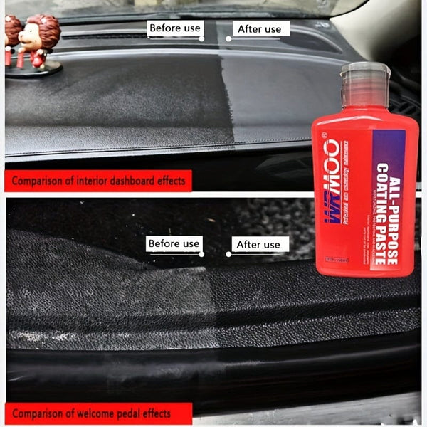 Planet Gates 150ml 150ml Car Plastic Repair Coating Agent, Car Plastic Rubber Exterior Repair Agent, Cleaning Brush Repair Agent, Bright Sealing Brightening Agent