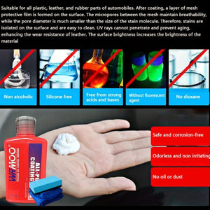 Planet Gates 150ml 150ml Car Plastic Repair Coating Agent, Car Plastic Rubber Exterior Repair Agent, Cleaning Brush Repair Agent, Bright Sealing Brightening Agent