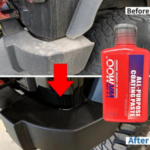 Planet Gates 150ml 150ml Car Plastic Repair Coating Agent, Car Plastic Rubber Exterior Repair Agent, Cleaning Brush Repair Agent, Bright Sealing Brightening Agent