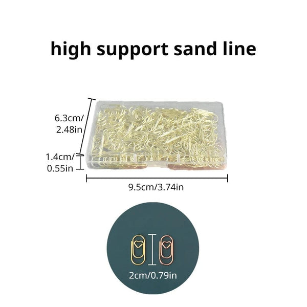 Planet Gates 150PCS 20mm Mini Bookmark Gold Rose Gold Color Heart Clip Bookmark Metal Paper Clips Binder Clip Office Accessories