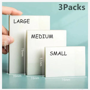 Planet Gates 150sheets 3Packs150Sheets Stickers  Transparent Sticky Notebook Pads Notepads Clear Bookmark Read Book Stationery School Supplie
