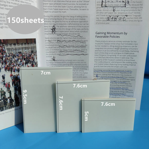 Planet Gates 150sheets 3Packs150Sheets Stickers  Transparent Sticky Notebook Pads Notepads Clear Bookmark Read Book Stationery School Supplie