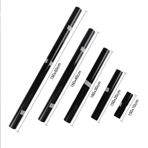 Planet Gates 150X10cm Gloss Black Car Body Film Vinyl Wrap Decals Self Adhesive Sticker Motorcycles Bike Auto Skin Color Changing Films 150*50cm