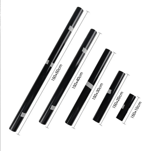 Planet Gates 150X10cm Gloss Black Car Body Film Vinyl Wrap Decals Self Adhesive Sticker Motorcycles Bike Auto Skin Color Changing Films 150*50cm