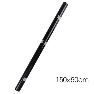 Planet Gates 150X10cm Gloss Black Car Body Film Vinyl Wrap Decals Self Adhesive Sticker Motorcycles Bike Auto Skin Color Changing Films 150*50cm