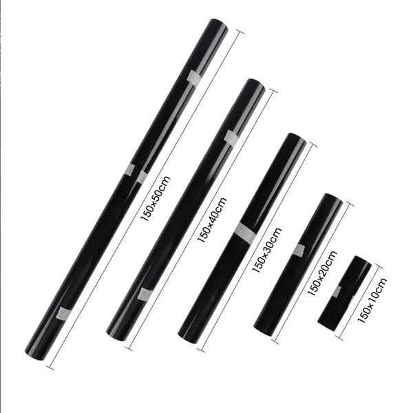 Planet Gates 150X30cm Gloss Black Film Car Body Vinyl Wrap Decals Self Adhesive Sticker  Motorcycles Bike Auto Skin Color Changing Films 150*50cm