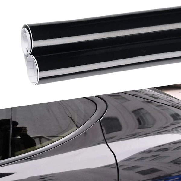 Planet Gates 150X30cm Gloss Black Film Car Body Vinyl Wrap Decals Self Adhesive Sticker  Motorcycles Bike Auto Skin Color Changing Films 150*50cm