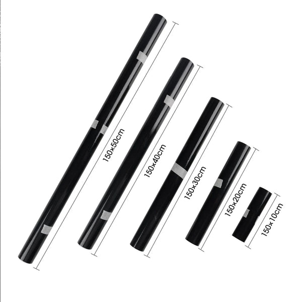 Planet Gates 150X30cm Gloss Black Film Car Body Vinyl Wrap Decals Self Adhesive Sticker  Motorcycles Bike Auto Skin Color Changing Films 150*50cm