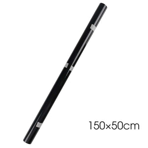 Planet Gates 150X30cm Gloss Black Film Car Body Vinyl Wrap Decals Self Adhesive Sticker  Motorcycles Bike Auto Skin Color Changing Films 150*50cm