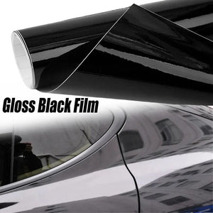 Planet Gates 150X50cm Gloss Black Car Body Film Vinyl Wrap Decals Self Adhesive Sticker Motorcycles Bike Auto Skin Color Changing Films 150*50cm