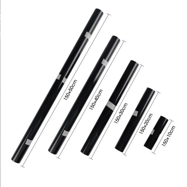 Planet Gates 150X50cm Gloss Black Car Body Film Vinyl Wrap Decals Self Adhesive Sticker Motorcycles Bike Auto Skin Color Changing Films 150*50cm