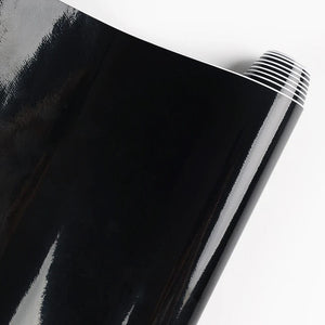Planet Gates 150X50cm Gloss Black Car Body Film Vinyl Wrap Decals Self Adhesive Sticker Motorcycles Bike Auto Skin Color Changing Films 150*50cm