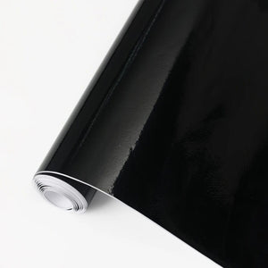 Planet Gates 150X50cm Gloss Black Car Body Film Vinyl Wrap Decals Self Adhesive Sticker Motorcycles Bike Auto Skin Color Changing Films 150*50cm