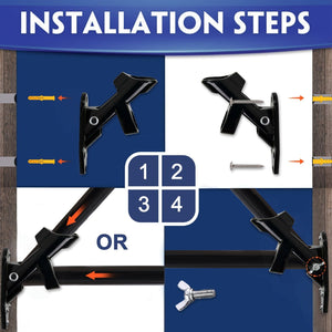 Planet Gates 152.4cm Black 1 Set Black Flagpole Kit For Outside House Stainless Steel Wall Mounted Flag Poles With Bracket & Flag Mounting Rings For Porch Yard Garden Outdoor Residential Or Commercial (NO Flag), 5ft