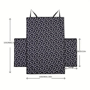 Planet Gates 155X105X33cm Waterpoof Pet Dog Car Rear Back Seat Carrier Cover Mat Blanket Hammock Cushion Protector For Cat Puppy Animal Golden Retriever