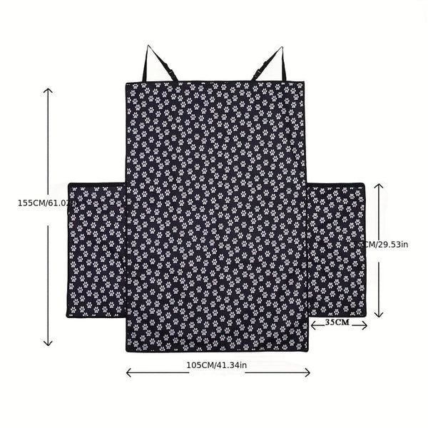 Planet Gates 155X105X33cm Waterpoof Pet Dog Car Rear Back Seat Carrier Cover Mat Blanket Hammock Cushion Protector For Cat Puppy Animal Golden Retriever