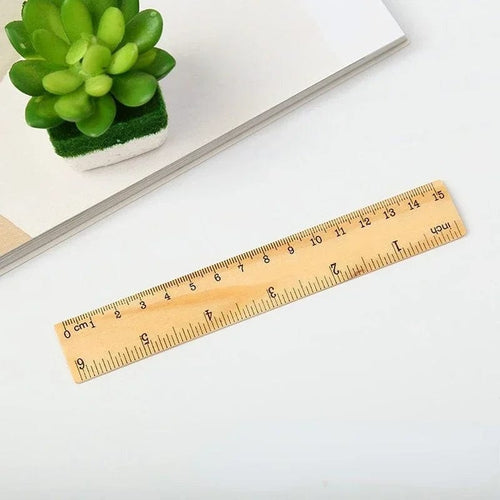 Planet Gates 15cm 15/20/30cm Wooden Straight Rulers Drawing Tool Desk Accessories Student Teacher Stationery School Office Supplies