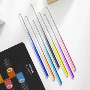 Planet Gates 15cm 20cm 30cm Gradient Straight Rulers INS Transparent Dividing DIY Drawing Tools Acrylic Drafting Math Drawing Ruler Office