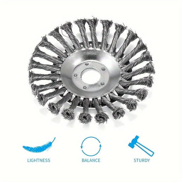 Planet Gates 15cm/5.9in 1pc Garden Lawn Mower Head Weed Brush, Wire Wheel, Garden Weed Brush, Lawn Mower, Grass Trimmer, Cutting Tool