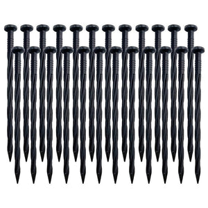 Planet Gates 15CM/5.9inch / 30pcs 30pcs Landscape Edging Nails 30Pcs Plastic Sturdy Landscape Anchoring Spikes Spiral Edging Stakes Multipurpose Landscape Edging Pegs For Garden Tents Landscape Awnings