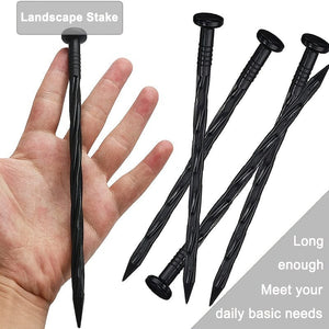 Planet Gates 15CM/5.9inch / 30pcs 30pcs Landscape Edging Nails 30Pcs Plastic Sturdy Landscape Anchoring Spikes Spiral Edging Stakes Multipurpose Landscape Edging Pegs For Garden Tents Landscape Awnings
